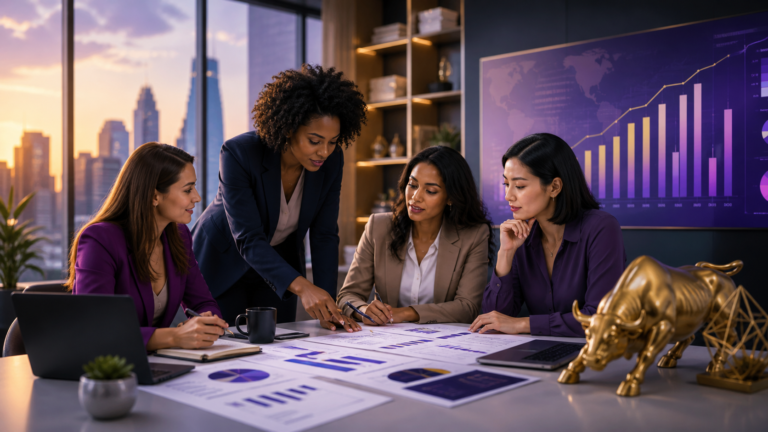 women startup funding 2026 - women entrepreneurs reviewing financial charts at newtrendshub.com